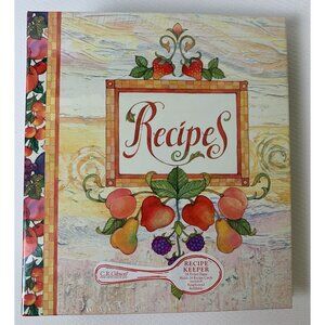 C.R. Gibson Fresh Fruit Recipe Keeper Binder 7"x6" Recipe Cards Refillable NEW